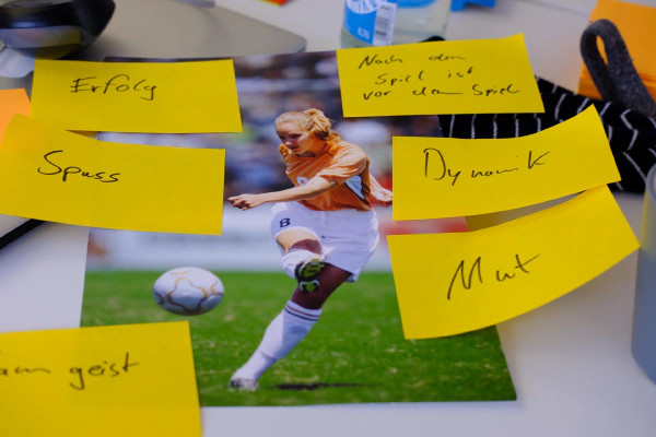 Coaching-Karten mit Zielen — Erfolg, Spass, Dynamik, Mut